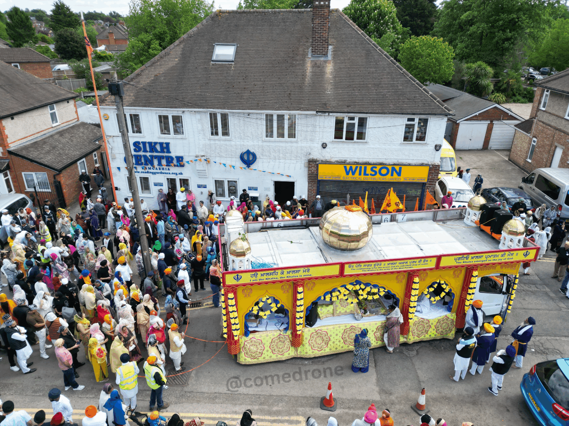 Reading Nagar Kirtan 2025 stop at RSR Gurdwara