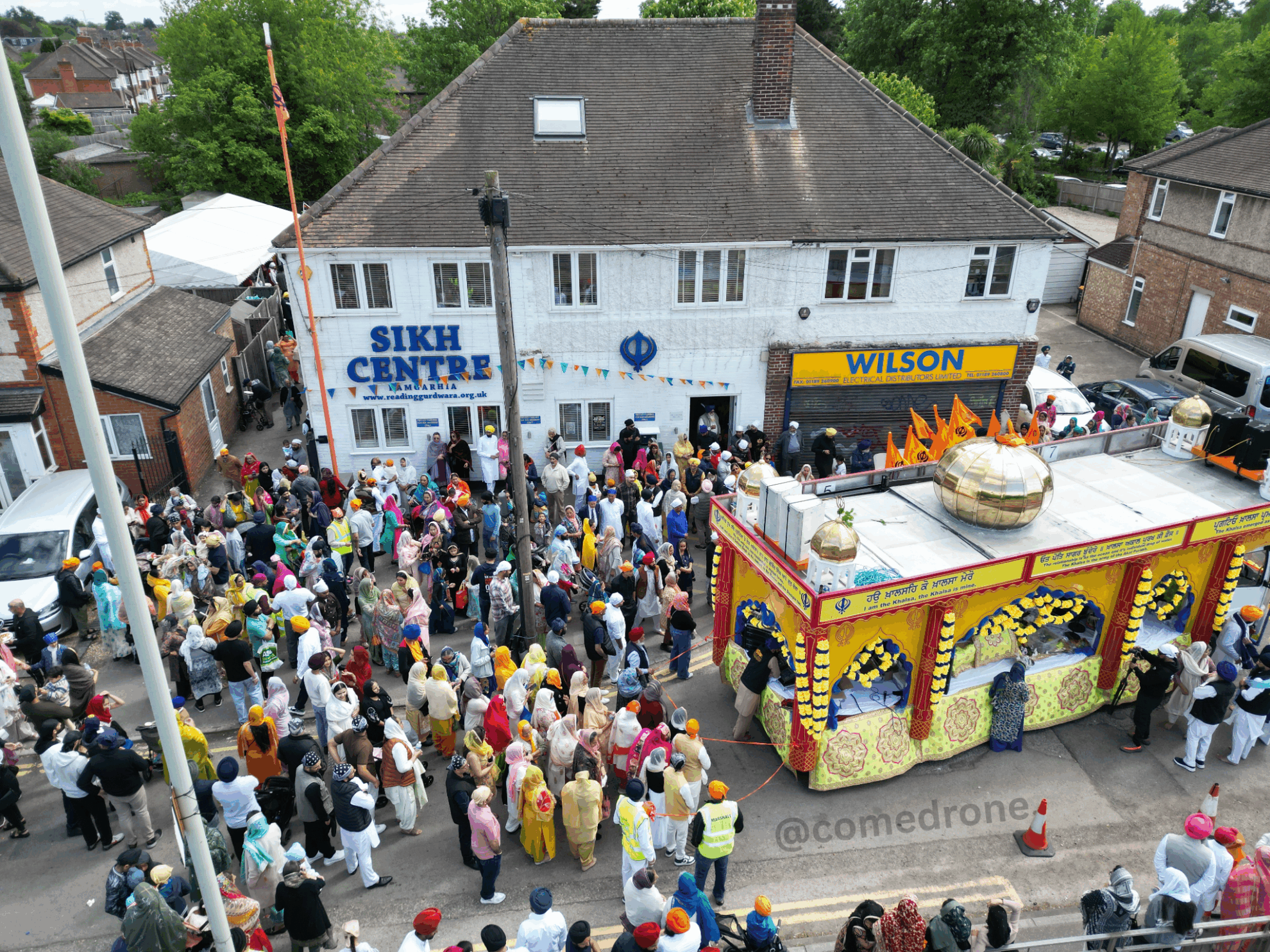 Reading Nagar Kirtan 2025 stop at RSR Gurdwara