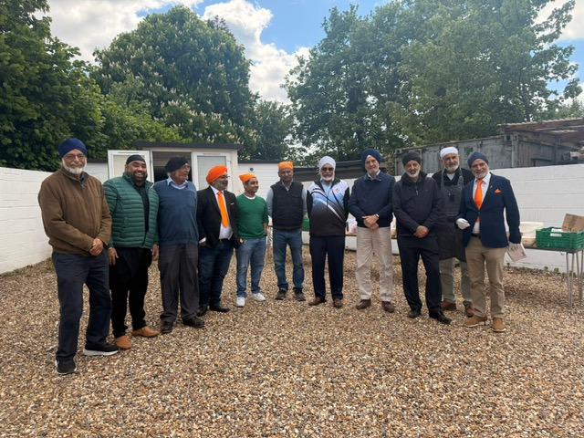Some of the RSR Sevadars supporting the Nagar Kirtan